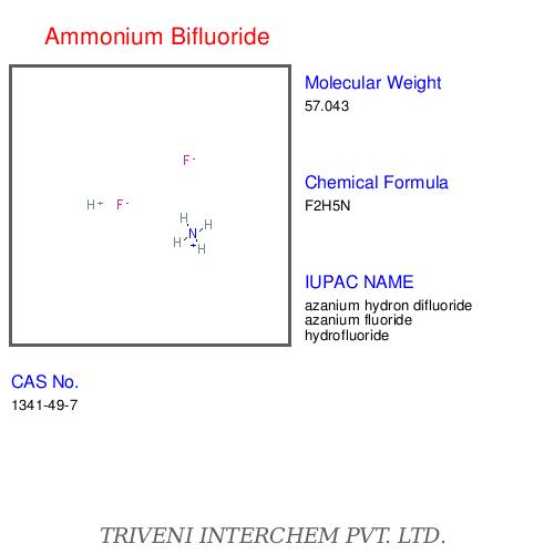 Ammonium Bifluoride - White Crystalline Solid, CAS 1341-49-7 | High Purity, Effective Etching, Water Soluble
