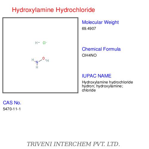 Hydroxylamine Hydrochloride - White Crystalline Powder, CAS 5470-11-1 | High Purity, Reactive, Water-Soluble
