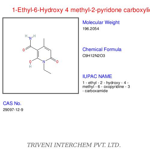 1-Ethyl-6-Hydroxy 4 methyl-2-pyridone carboxylic amide