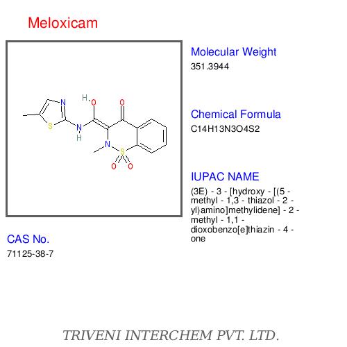 Meloxicam - White, C14H14N2O4S, 350.40 g/mol | Anti-Inflammatory, Analgesic, Effective, Easy to Use, 99% Purity
