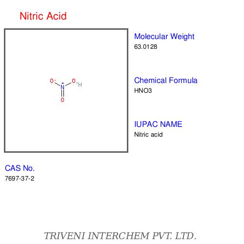 Nitric Acid - Colorless, Density 1.51 g/mL, CAS 7697-37-2 | High Purity, Strong Oxidizing, Industrial Grade