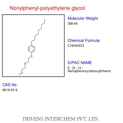Nonylphenyl-Polyethylene Glycol - Viscous Liquid, C19H34O3, CAS 9016-45-9 | Emulsifier, Surfactant, Dispersant, Wetting Agent
