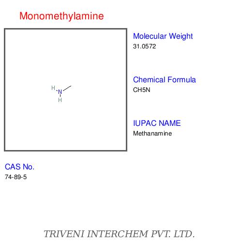 Monomethylamine - Colorless Liquid, CAS No 74-89-5, CH5N | High Purity, Effective Cleaning, Versatile Applications