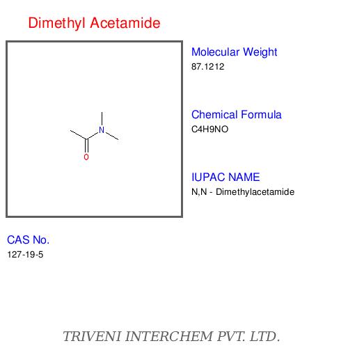 Dimethyl Acetamide - N,N-Dimethylacetamide, Boiling Point 166 °C, CAS 127-19-5 | High Purity Solvent, Versatile Applications, Reacts Readily