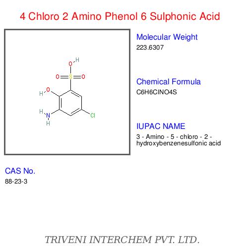 4 Chloro 2 Amino Phenol 6 Sulphonic Acid