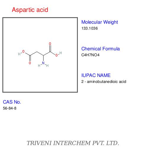 Aspartic Acid - White Crystalline Powder CAS 56-84-8 C4H7NO4 | High Purity Food Grade Biodegradable Water Soluble