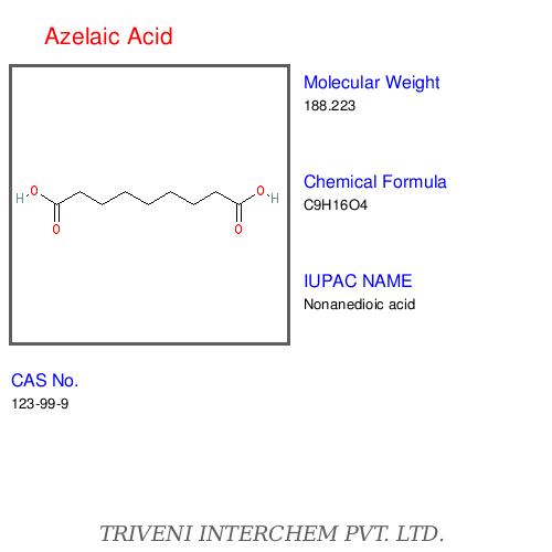 Azelaic Acid - White Crystalline Powder, C9h16o2, Cas 123-99-9 | Acne Treatment, Skin Lightening, Anti-inflammatory, Purity 99%
