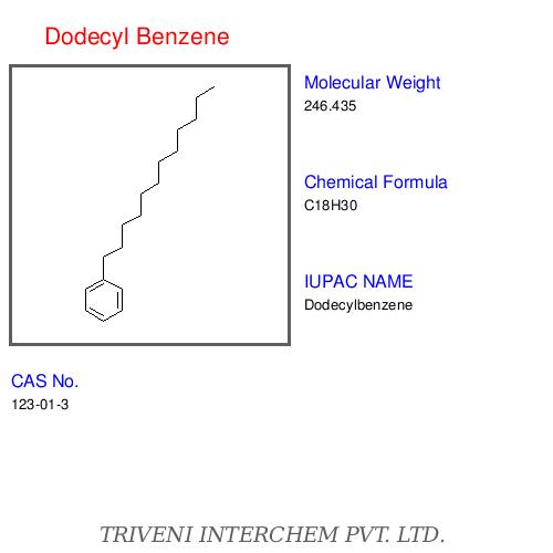 Dodecyl Benzene - Molecular Weight 216.40 G/mol, Boiling Point 310-320 °C | High Purity, Effective Cleaning, Biodegradable