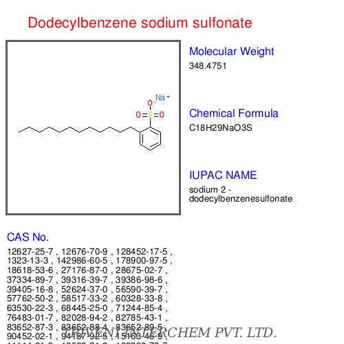 Dodecylbenzene Sodium Sulfonate - White Powder, 256.37 g/mol, Water-Soluble | Surfactant, Detergency, Emulsification, Biodegradable
