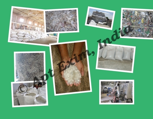 PET Bottle flakes hot washed recycled plastic scraps