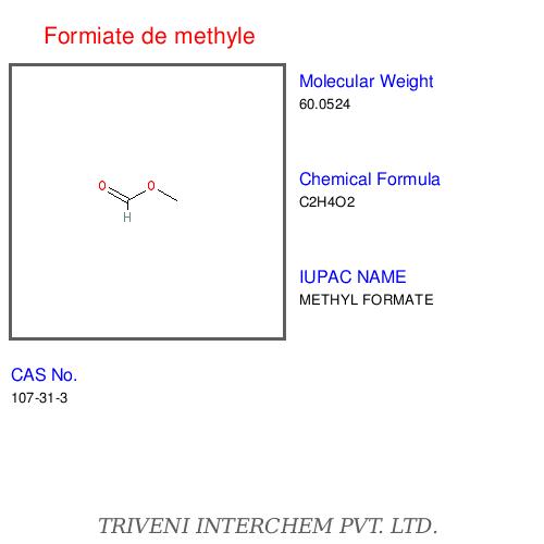 Formiate de Methyle - Methyl Ester, Boiling Point 31.8°C, CAS 107-31-3 | High Purity, Ethereal Odor, Low Surface Tension