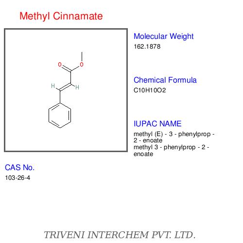 Methyl Cinnamate - CAS No 103-26-4, Molecular Weight 176.21 | High Purity, Strong Scent, Versatile Use