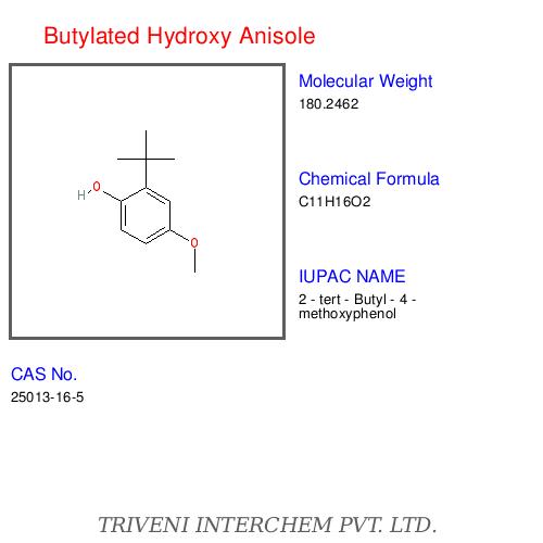 Butylated Hydroxy Anisole - White to Light Yellow Crystalline Powder, CAS 25013-16-5 | Antioxidant, Preservative, Stabilizer, Food Additive