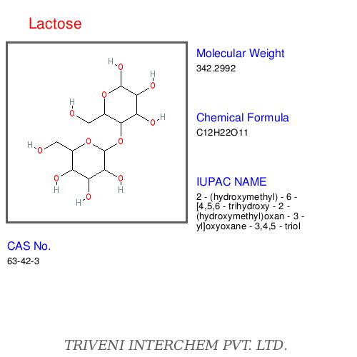 Lactose - White Crystalline Powder CAS 63-42-3 | High Purity Food Grade Pharmaceutical Grade Water Soluble