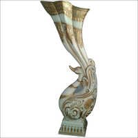 White And Golden Marriage Decoration Pillar