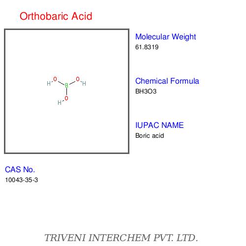 Orthobaric Acid - Benzenetriol C6H6O3, 25kg Drums, >98% Purity | High Purity, Reactive, Versatile, Cost-Effective