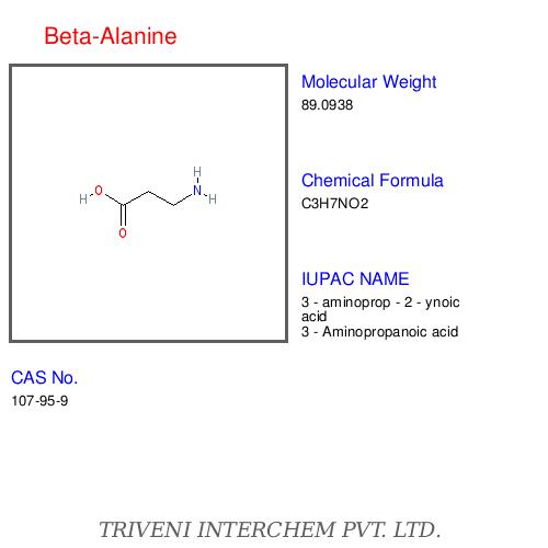 Beta-Alanine - White Crystalline Powder, CAS 107-95-9, Molecular Weight 89.094 g/mol | Muscle Strength, Enhanced Performance, Improved Endurance, Faster Recovery