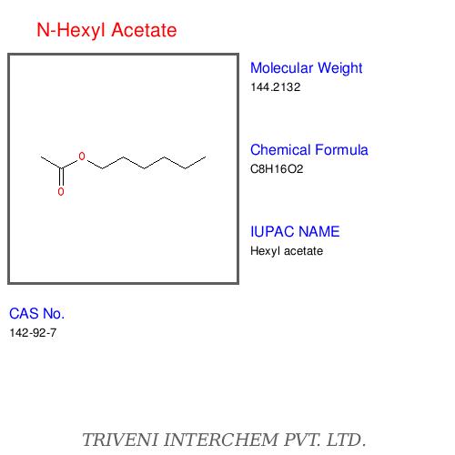 N-Hexyl Acetate - C8H16O2, Boiling Point 169°C, Purity 99% | High Purity Solvent for Fragrance Applications