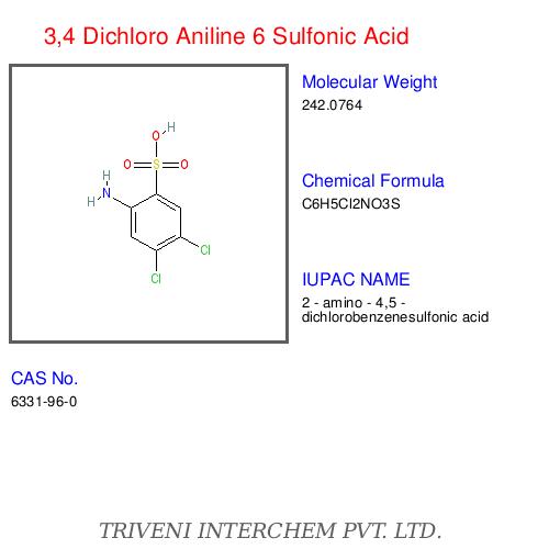 3,4 Dichloro Aniline 6 Sulfonic Acid