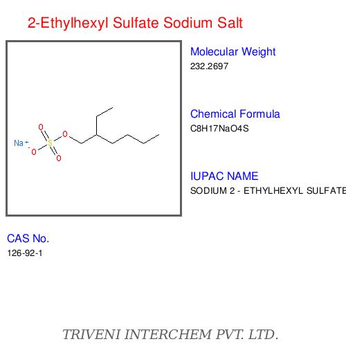 2-Ethylhexyl Sulfate Sodium Salt - White Crystalline Powder, CAS No 128-08-5, 99% Purity | High Purity, Effective Surfactant, Water Soluble, Versatile Applications