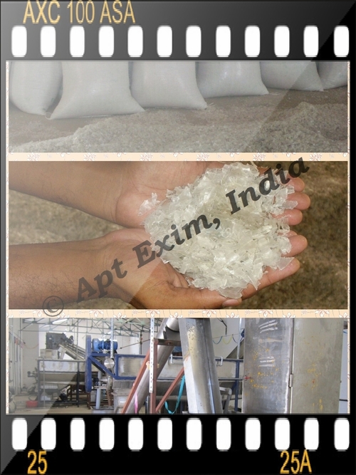 White Crushed Hot Washed PET Flakes - Recycled PET, 1-5 mm, White, Moisture <0.5% | 99%+ Purity, Bulk Supply, Versatile Uses