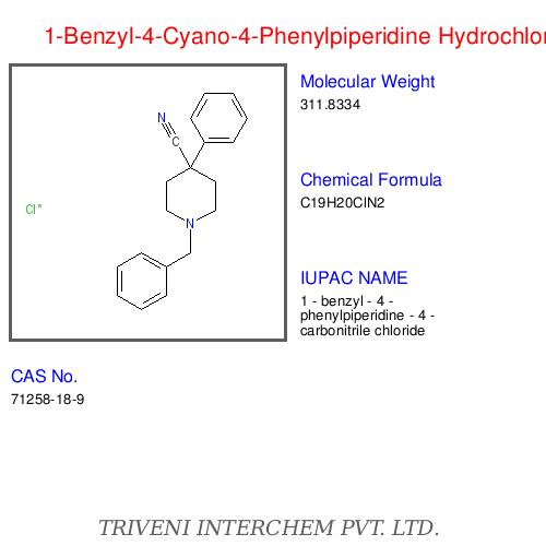1-Benzyl-4-Cyano-4-Phenylpiperidine Hydrochloride