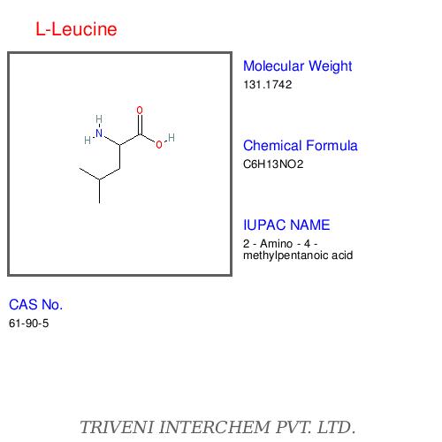 L-Leucine - White Crystalline Powder, CAS 61-90-5 | Muscle Growth, Protein Synthesis, Energy Production