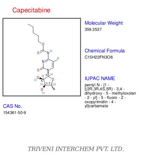Capecitabine - White Crystalline Powder, 357.38 g/mol | Targeted Cancer Therapy, Oral Administration, 99% Purity