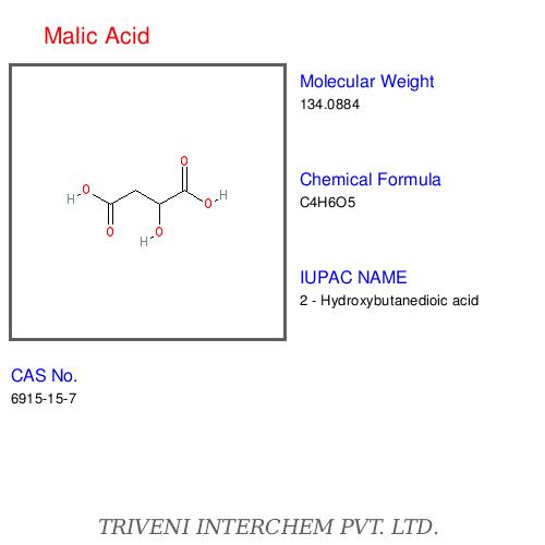 Malic Acid Molecular Structure