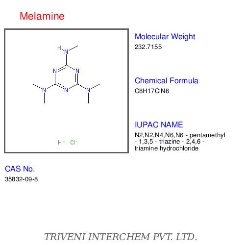 Melamine - White Crystalline Powder, CAS 108-78-1 | Durable, Resistant, Versatile, Lightweight, Economical