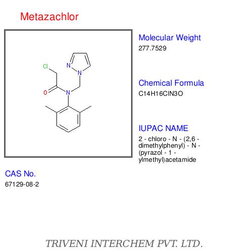 Metazachlor - White Crystalline Powder, 98% Purity | Broad-Spectrum Herbicide, Pre- and Post-Emergent, Effective Weed Control, Easy Application
