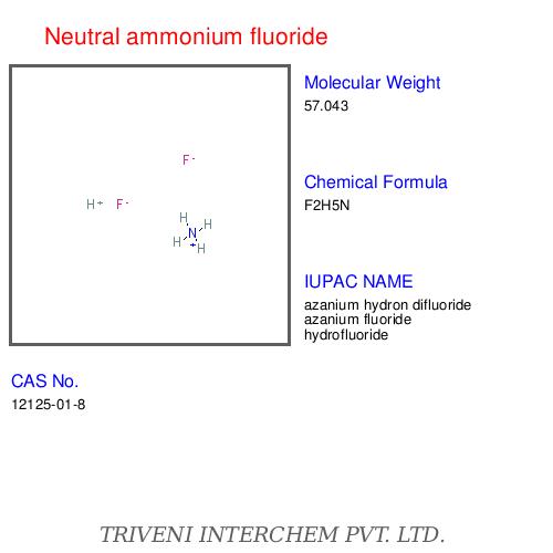 Neutral ammonium fluoride