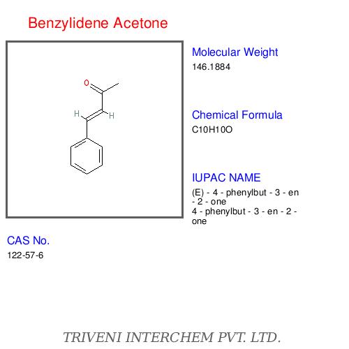 Benzylidene Acetone - Molecular Weight 146.21, Boiling Point 240-250°C | High Purity, Effective Synthesis, Chemical Reagent, Research Use