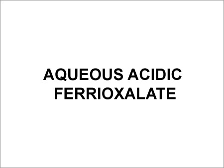 Aqueous Acidic Ferrioxalate
