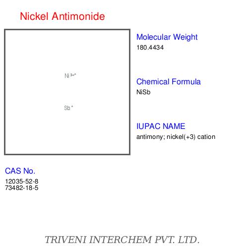 Nickel Antimonide - NiSb Grey 99.9% Purity | Balanced Composition Long Shelf Life Industrial & Pharmaceutical Use
