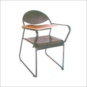 Traning Chairs - Metal and Wood, 18"x24"x36", Black | Ergonomic Design, Writing Surface, Stackable