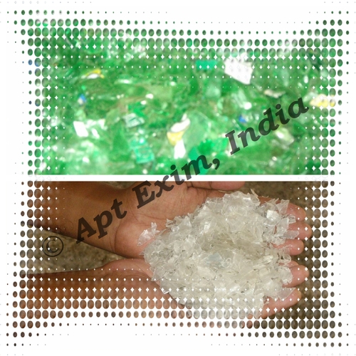 PET Clear white & green flakes Hot washed