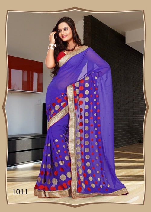 1011-Purple Awesome Color - Cotton & Dhupian Fabric, 900gms Designer Saree with Thread Jaal Work | Stylish Design for All Seasons