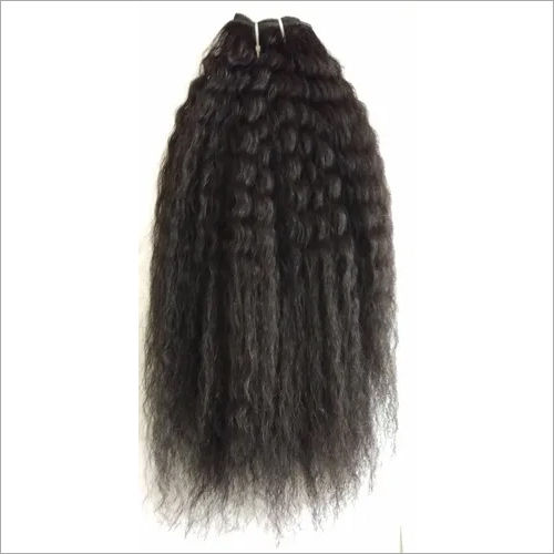 Processed Kinky Straight Hair double Weft Kinky Straight Human Hair Extension