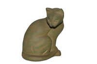 Embellish Cat Statuette - Material: Metal