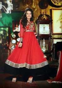 Red And Black Indian Exclusive Party Wear Anarkali Suit