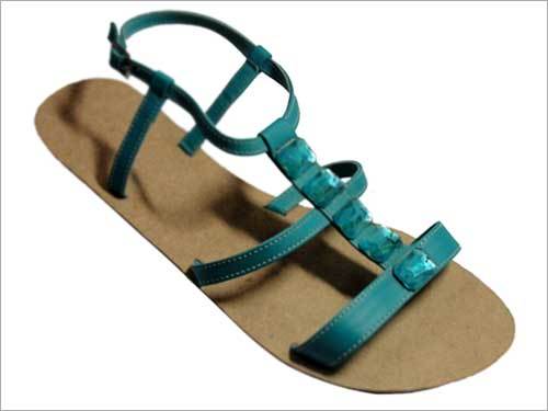 Ladies Sandal Light Blue Uppers