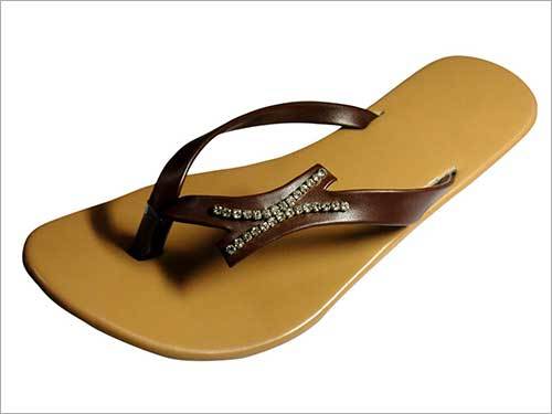 Brown V Shape Slippers Uppers