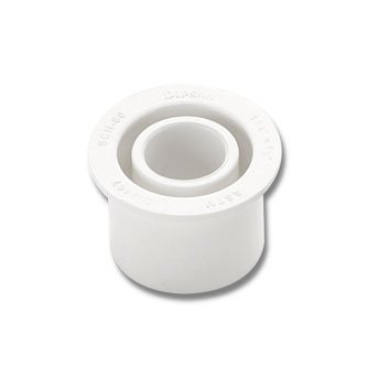 uPVC Reducing Bush - Moulding Grade, Sizes 1/2" to 4", White Color | High Durability, Chemical Resistance, ASTM Standards