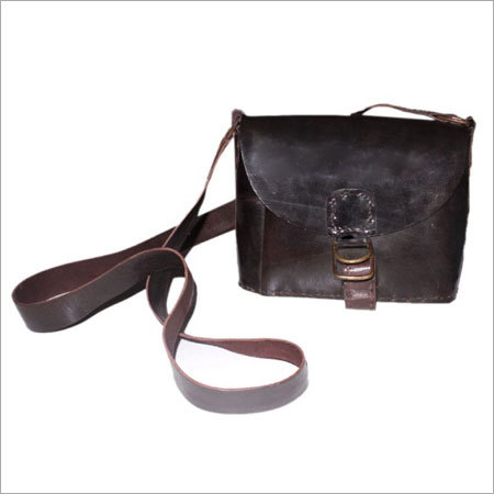 Handmade Leather Sling Bags - Genuine Leather 8x6x2 inches, Brown | Magnetic Clasp, Adjustable Strap, Compact Design