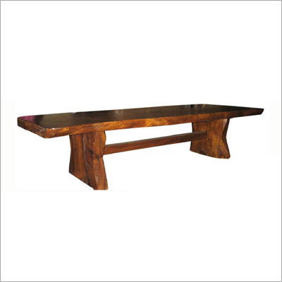 Vintage Raw Wood Bench