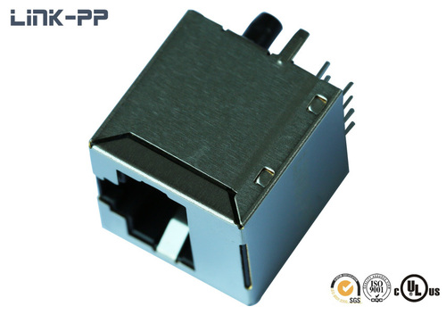 Vertical modular jack 10 / 100Base-T 0424106266 RJ45 connector without led