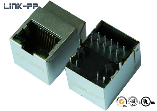 Vertical modular jack 10 / 100Base-T 0424106456 RJ45 connector with leds