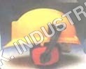 Helmet with Earmuff - Plastic Material, Yellow Color | Designed for Fire Fighting Applications