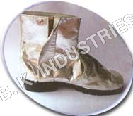 Safety Shoes - Asbestos & Alumnised Glass Fibre, Sizes 5-11 | Silver, Heat Resistant for Firefighting